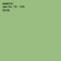 #98BF81 - Sage Color Image