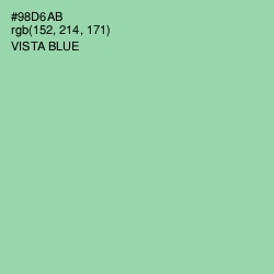 #98D6AB - Vista Blue Color Image