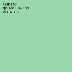 #98D8AC - Vista Blue Color Image