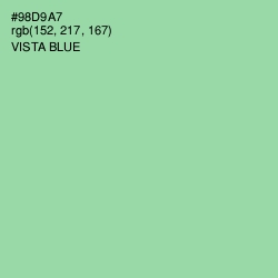 #98D9A7 - Vista Blue Color Image