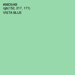 #98D9AB - Vista Blue Color Image