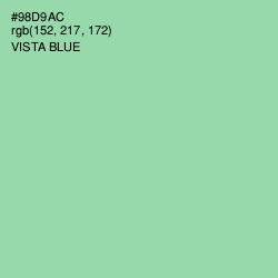 #98D9AC - Vista Blue Color Image