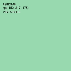 #98D9AF - Vista Blue Color Image