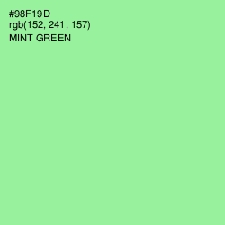 #98F19D - Mint Green Color Image