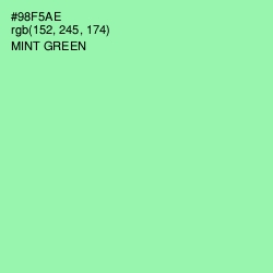#98F5AE - Mint Green Color Image