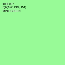 #98F997 - Mint Green Color Image