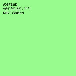 #98FB8D - Mint Green Color Image