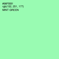 #98FBB1 - Mint Green Color Image