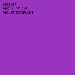 #9934BF - Violet Eggplant Color Image