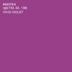 #993F8A - Vivid Violet Color Image