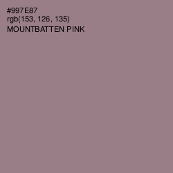 #997E87 - Mountbatten Pink Color Image