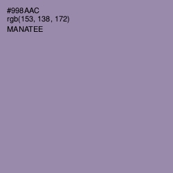 #998AAC - Manatee Color Image