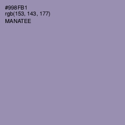 #998FB1 - Manatee Color Image