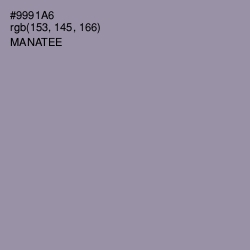 #9991A6 - Manatee Color Image