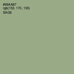 #99AA87 - Sage Color Image