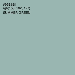 #99B6B1 - Summer Green Color Image