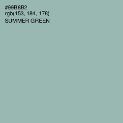 #99B8B2 - Summer Green Color Image