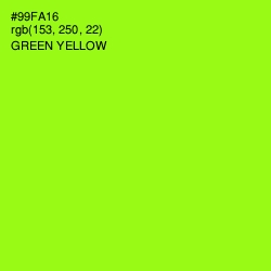 #99FA16 - Green Yellow Color Image