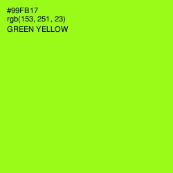 #99FB17 - Green Yellow Color Image