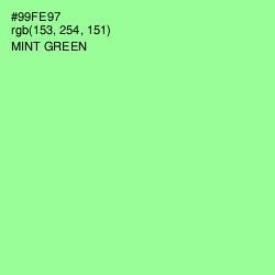 #99FE97 - Mint Green Color Image