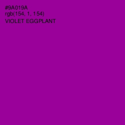 #9A019A - Violet Eggplant Color Image