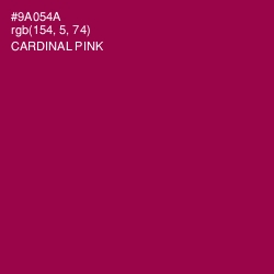 #9A054A - Cardinal Pink Color Image