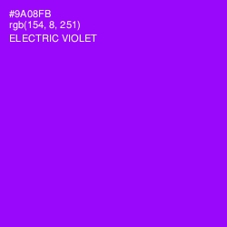 #9A08FB - Electric Violet Color Image