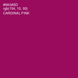 #9A0A5D - Cardinal Pink Color Image