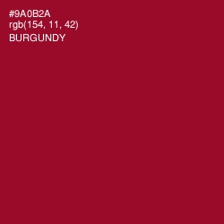 #9A0B2A - Burgundy Color Image