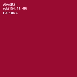 #9A0B31 - Paprika Color Image