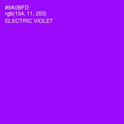 #9A0BFD - Electric Violet Color Image