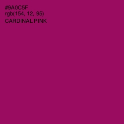 #9A0C5F - Cardinal Pink Color Image