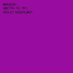 #9A0CA1 - Violet Eggplant Color Image