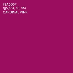 #9A0D5F - Cardinal Pink Color Image