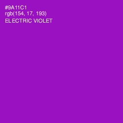 #9A11C1 - Electric Violet Color Image