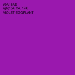#9A18AE - Violet Eggplant Color Image