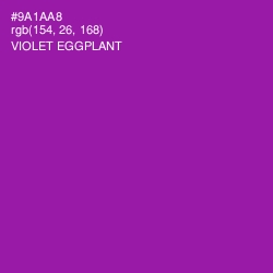 #9A1AA8 - Violet Eggplant Color Image