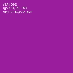 #9A1D9E - Violet Eggplant Color Image