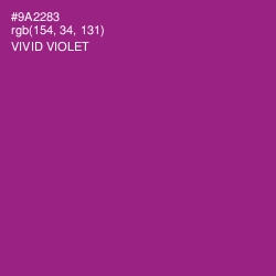 #9A2283 - Vivid Violet Color Image