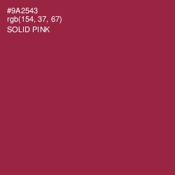 #9A2543 - Solid Pink Color Image