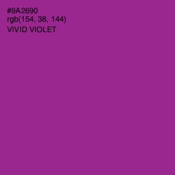 #9A2690 - Vivid Violet Color Image