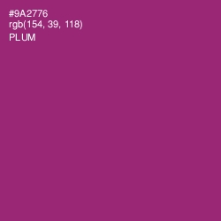 #9A2776 - Plum Color Image