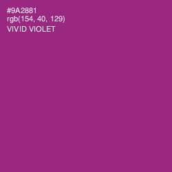 #9A2881 - Vivid Violet Color Image