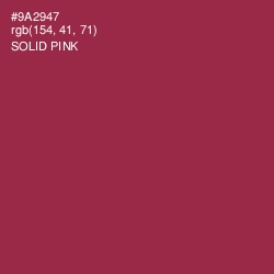 #9A2947 - Solid Pink Color Image