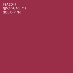 #9A2D47 - Solid Pink Color Image