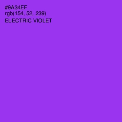 #9A34EF - Electric Violet Color Image