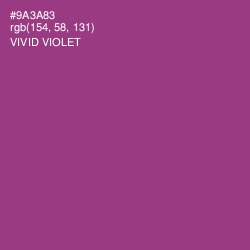 #9A3A83 - Vivid Violet Color Image