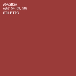 #9A3B3A - Stiletto Color Image