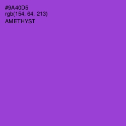 #9A40D5 - Amethyst Color Image