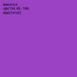 #9A41C4 - Amethyst Color Image